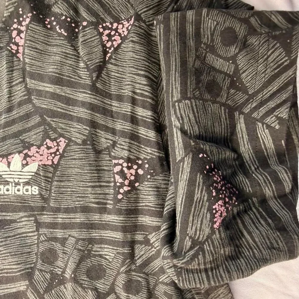 Adidas-originals Men's Black and Grey T-shirt